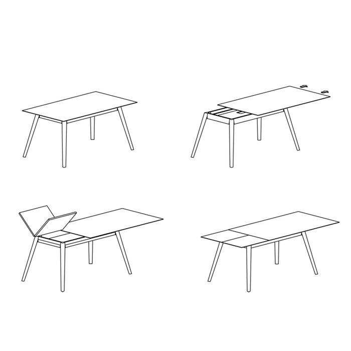 Aise Legs Extendable Wooden Table