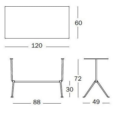 Officina Bistrot Table 120x60 cm - MyConcept Hong Kong