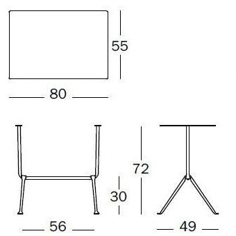 Officina Bistrot Table 80x55 cm - MyConcept Hong Kong