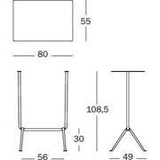 Officina Bistrot Table alto 80x55 cm - MyConcept Hong Kong
