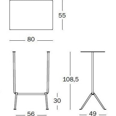 Officina Bistrot Table alto 80x55 cm - MyConcept Hong Kong