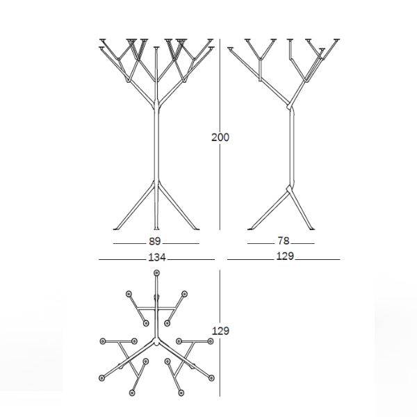 Officina Floor candle holder/Tree (15 arms)