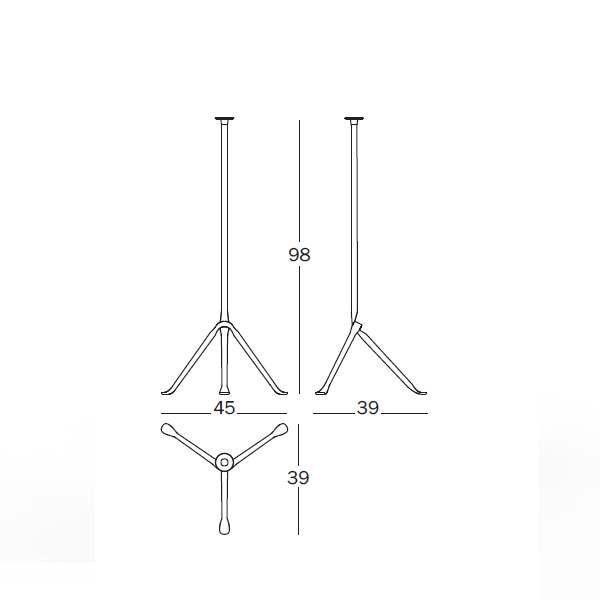 Officina Floor candle holder (3 arms)