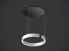Oocchio Mito Sospeso 40 Fix Matt Black Canopy Matt Silver Ring