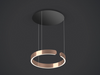 Oocchio Mito Sospeso 40 Fix Matt Black Canopy Rose Gold Ring