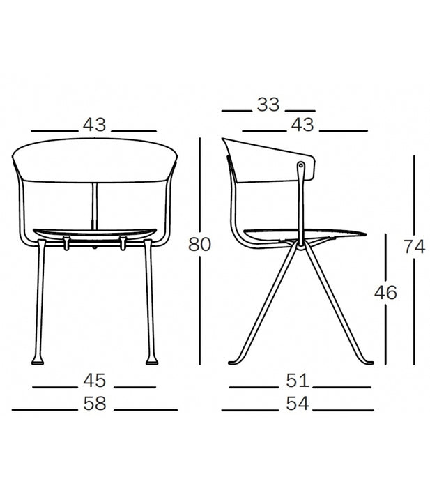 Officina Chair with Seat and Back - MyConcept Hong Kong