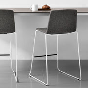 RAMA (HIGH BACK) Counter Stool on Sled Base - Fully Upholstered - MyConcept Hong Kong