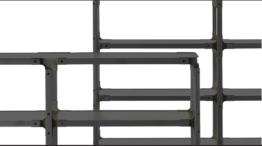 Steelwood Shelving System 2x1 H.93 cm